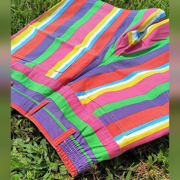 🩷💚 vintage high waisted striped shorts - Picture 6 of 6